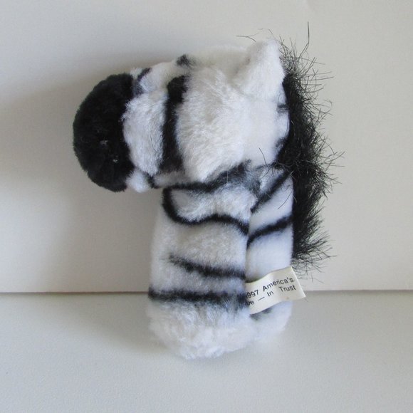 Zebra Finger Puppet Stuffed Animal Plush - Picture 1 of 6